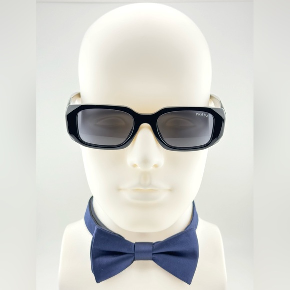 New! Prada Symbole Sunglasses SPR17WS Acetate Black Frame Gray Lenses UNISEX! - Picture 2 of 15